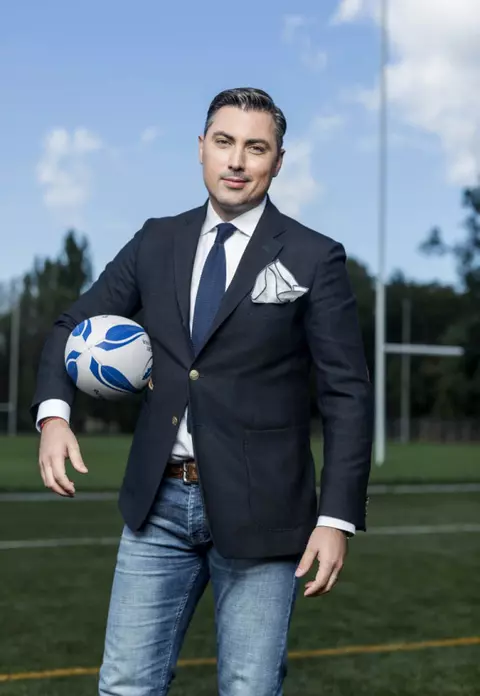 Membrii Echipei Nationale de Rugby fotografiati pentru calendarul Alexandru Ciucu