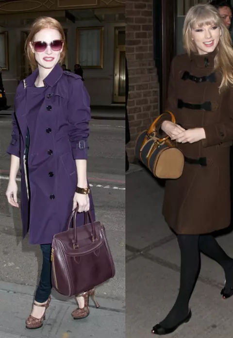 Taylor Swift si Jessica Chastain, stylish la inceput de an