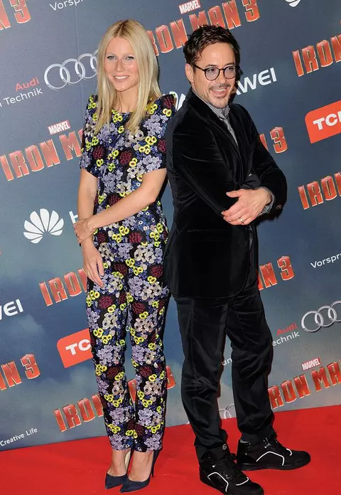Gwyneth Paltrow si Robert Downey Jr. la premiera Iron Man 3
