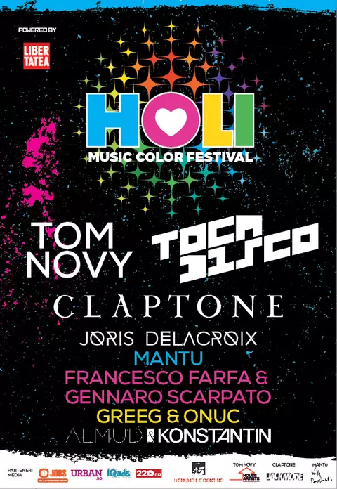 Numărătoarea inversă a început: mai sunt 2 zile până la primul eveniment HOLI MUSIC COLOR FESTIVAL