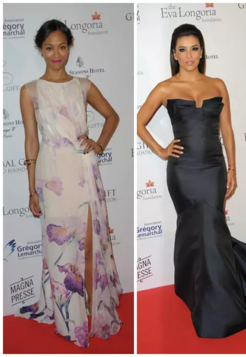 Eva Longoria şi Zoe Saldana – Superbe la Paris