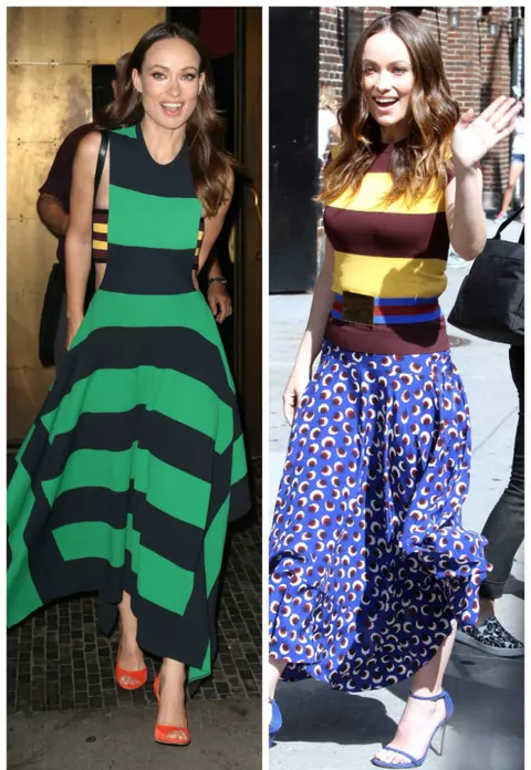 Olivia Wilde – Două ţinute în dungi Stella McCartney 