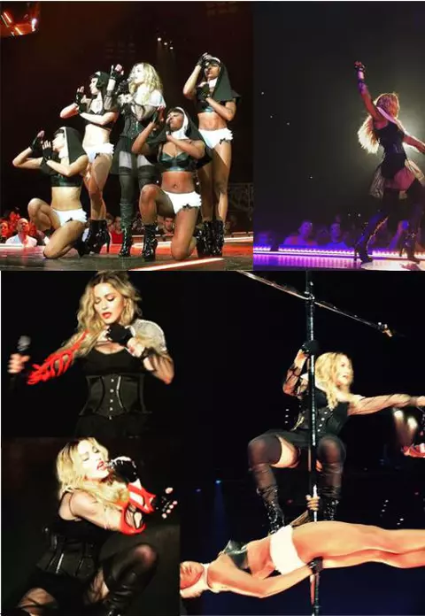 Madonna  - Reprezentaţie incendiară într-o rochie a unui designer din România