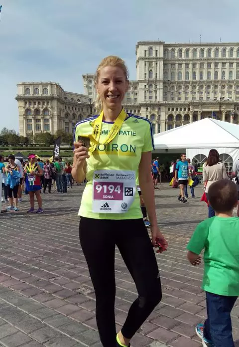 Sonia Argint Ionescu a alergat primul semimaraton din viaţa sa