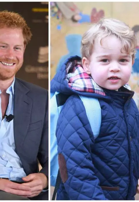 Prinţul Harry şi micul prinţ George sunt prieteni la cataramă