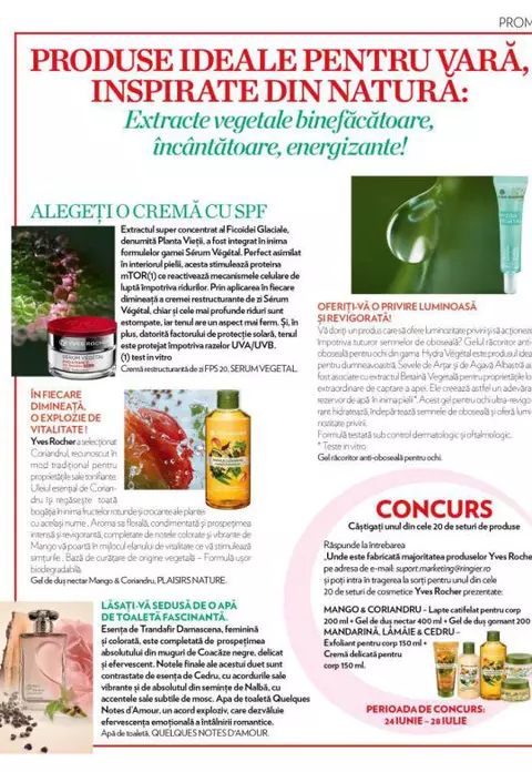 Câştigătorii concursului Yves Rocher din Viva! iulie