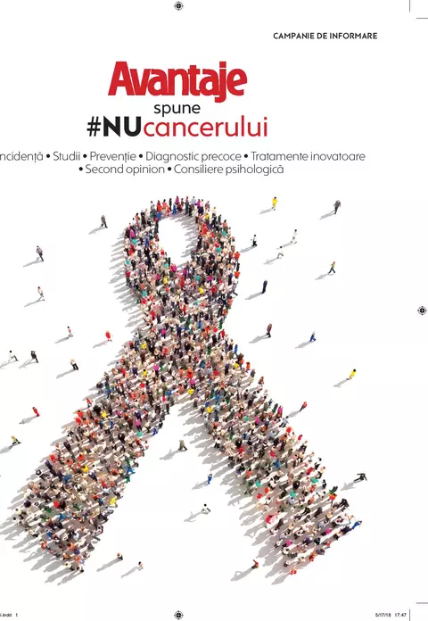 Avantaje spune #NUcancerului, campanie de informare și conștientizare a importanței prevenției