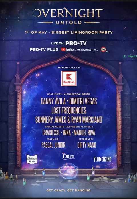 De 1 Mai, Untold și ProTV prezintă cel mai mare party de acasă, overnight