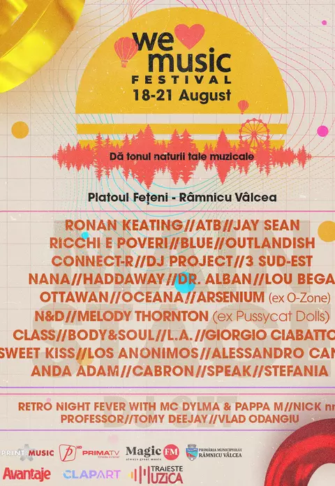O săptămână până la We Love Music Festival, cel mai mare festival din zona Vâlcea! Program și informații acces festival!