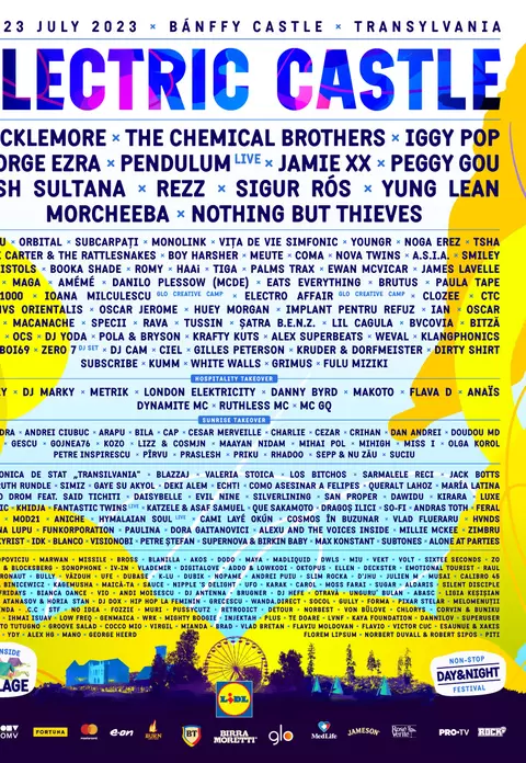 Line-up complet pentru Electric Castle 2023: Macklemore și Jamie xx se alătură lui Iggy Pop, The Chemical Brothers și George Ezra ca headliners ai ediției