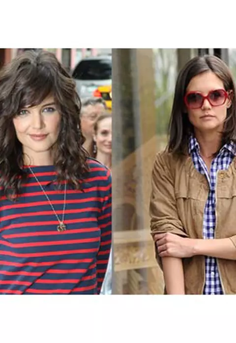 Katie Holmes - Cu bucle sau cu parul drept?