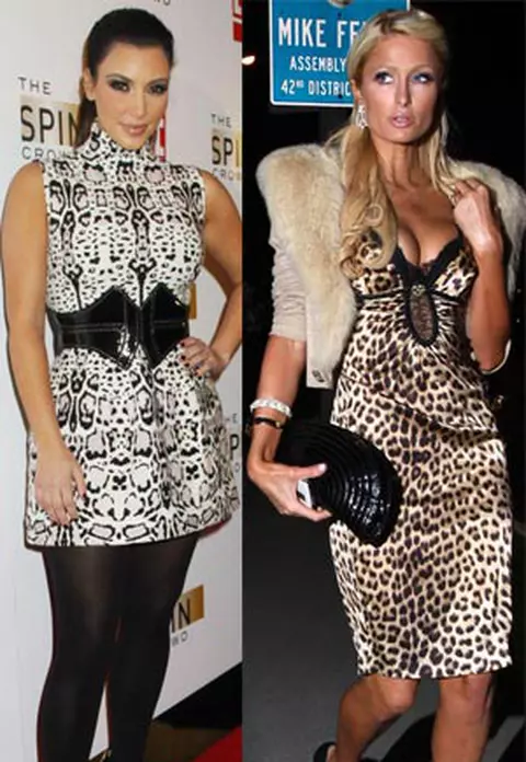 Kim Kardashian vs. Paris Hilton - Cui i se potriveste stilul animal print?