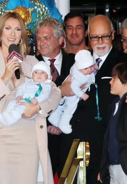 Celine Dion - Prima aparitie publica a gemenilor