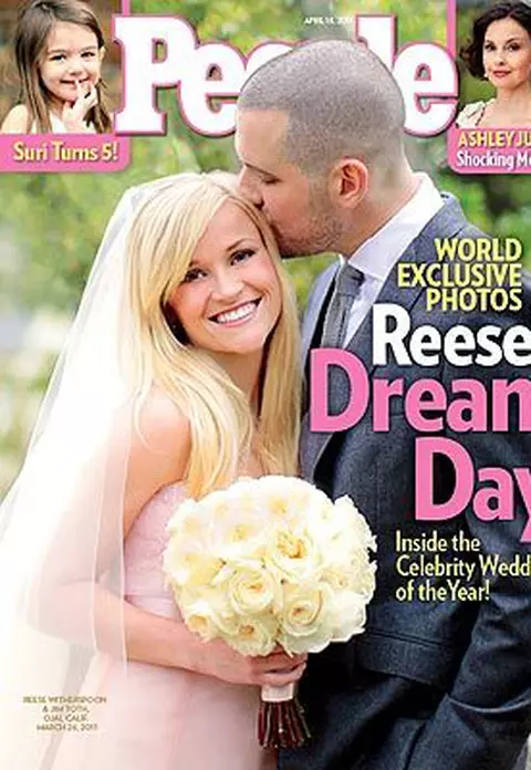 Reese Witherspoon a purtat roz in ziua nuntii
