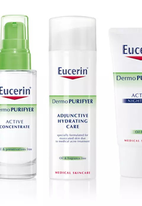 Gama dermatologica DermoPURIFYER de la Eucerin, pentru  ten acneic