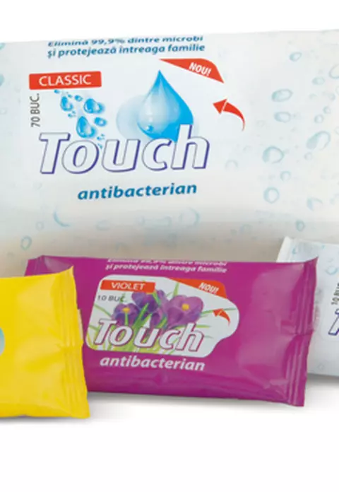 Touch continua lupta impotriva microbilor cu noile servetelele umede antibacteriene!