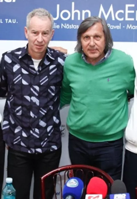 John McEnroe si Ilie Nastase la Turneul  ATP din Romania