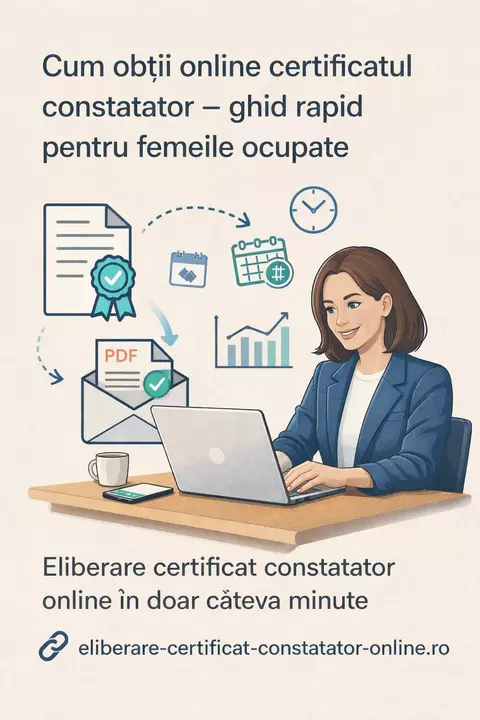 Cum obții online certificatul constatator – ghid rapid pentru femeile ocupate