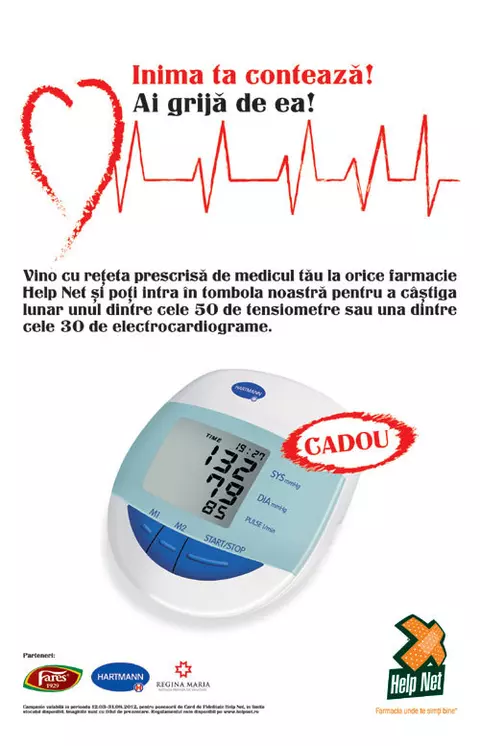 Farmaciile Help Net lanseaza campania "Inima ta conteaza! Ai grija de ea!"