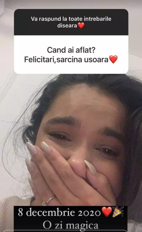 Larisa Udilă gravidă