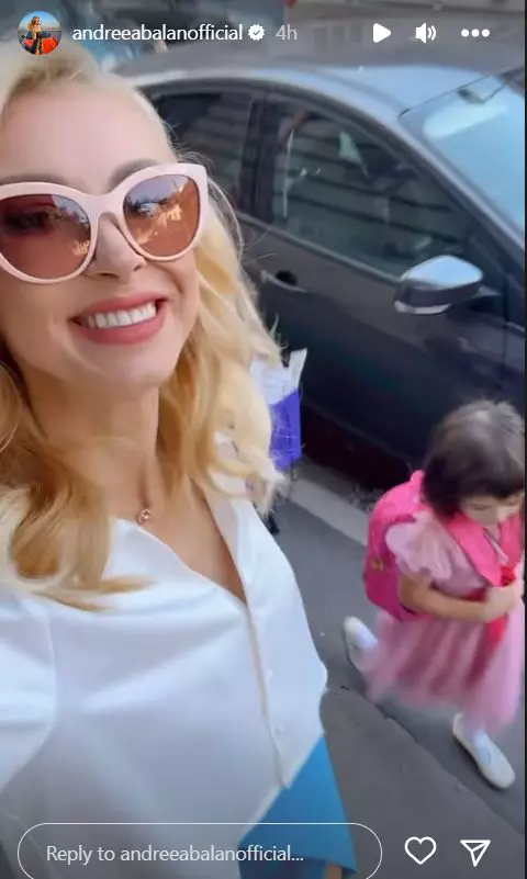 Andreea Bălan și George Burcea, alături de fiica lor cea mare în prima ei zi de școală. Cum s-au pozat alături de Ella și Clara