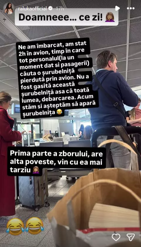 Raluka, experiență neplăcută în aeroport