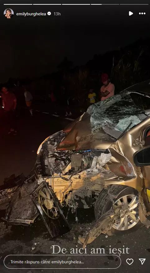 Emily Burghelea a suferit un accident grav de mașină  (2)