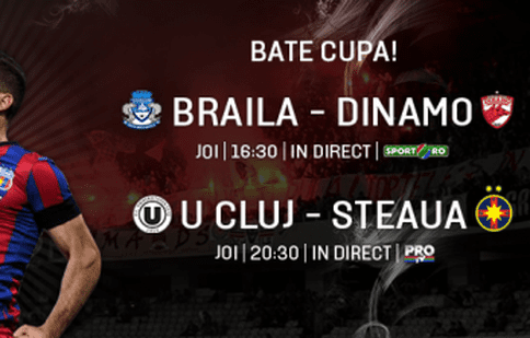 Universitatea Cluj - FC Steaua București se vede la Pro TV