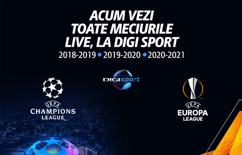 Săptămâna finalelor englezești în Europa League și Champions League va fi în direct la Digi Sport 1