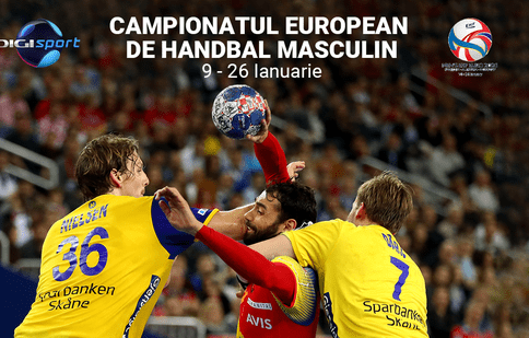 În perioada 9-26 ianuarie, Digi Sport va transmite meciurile Campionatului European de Handbal Masculin