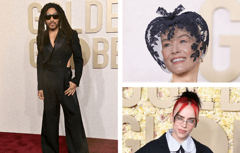 Cele mai neinspirate ținute de la Gala Globurilor de Aur. Billie Eilish și Lenny Kravitz au șocat pe covorul roșu