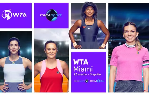 Turneul WTA de la Miami, cu Simona Halep printre favorite, începe la Digi Sport