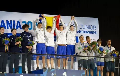 Aur pentru România în finala de la ștafetă 4x100 m liber! Reacția lui David Popovici 