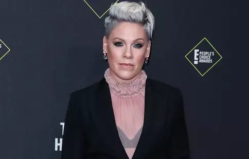 Pink a pozat nud la vârsta de 43 de ani. A fost surprinsă de soțul ei în timp ce făcea „duș în aer liber”
