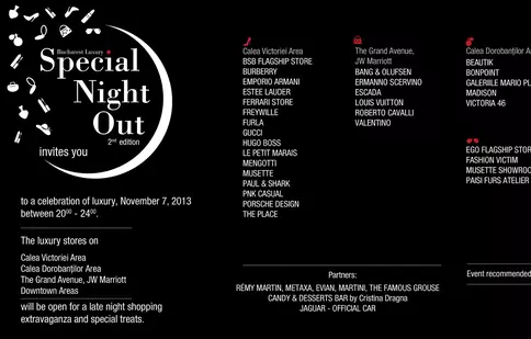 (P)A doua ediţie „Special Night Out” are loc joi, 7 noiembrie