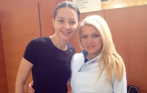 Cristina Dochianu a luat lecţii de scrimă de la Ana Maria Brânză