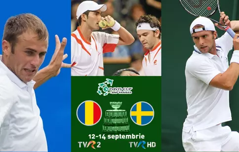 Cupa Davis: Meciurile România-Suedia se văd în direct la TVR 2 şi TVR HD