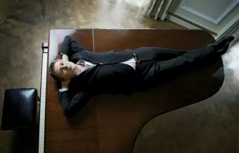 Pianistul Sergiu Tuhuțiu şi dirijorul Gabriel Bebeșelea, pe scena Sălii Radio  