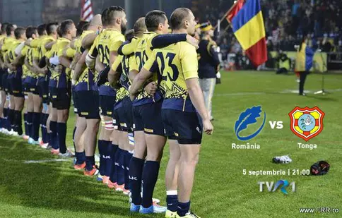 TVR 1 transmite, sâmbătă, meciul de rugby România-Tonga