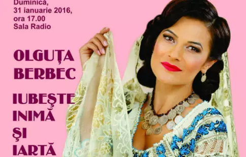 Concert și lansare CD Olguța Berbec, la Sala Radio
