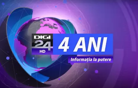 Mâine, 1 martie, Digi 24 împlinește 4 ani