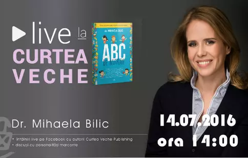 Lansare live pe Facebook: “ABC de nutriție”, de Mihaela Bilic