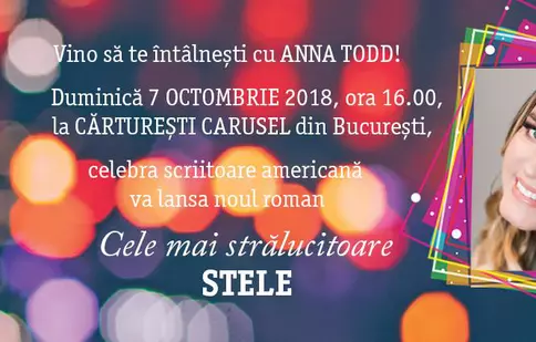 Anna Todd, celebra autoare a fenomenului internațional „After”, va fi în acest weekend la București