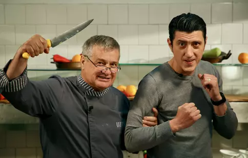 GALERIE FOTO. Duminică, 2 decembrie, la „Politică şi delicateţuri”, Giani vine în bucătăria lui Dinescu