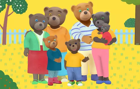 GALERIE FOTO. Din 15 aprilie, canalul de desene animate JimJam difuzează un nou serial, „Micul urs brun”