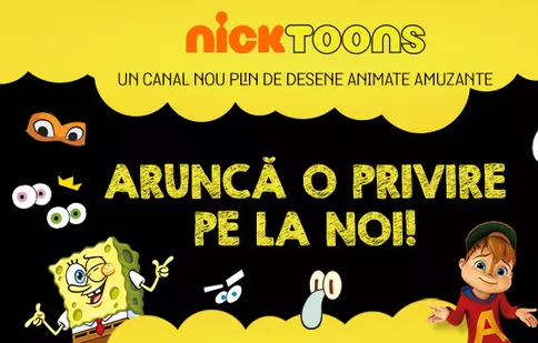 Nickelodeon lansează în România un nou post de televiziune pentru copii: canalul Nicktoons