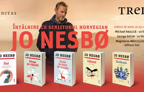 Marți, 7 mai, celebrul scriitor norvegian Jo Nesbø va fi la București, la invitația Editurii Trei