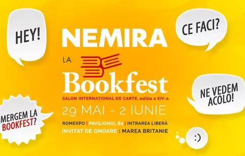 Editura Nemira ne invită la o nouă ediție a Salonului Internațional de Carte Bookfest, la Romexpo