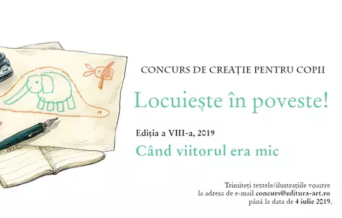 Editura Arthur îi invită pe cei mai mici dintre cititori la concurs! „Locuiește în poveste!” - ediția a VIII-a