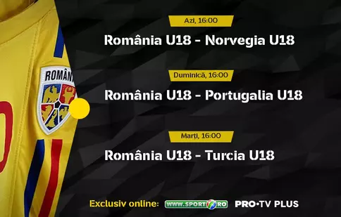protvplus.ro și sport.ro vor transmite în exclusivitate meciurile României U18 de la turneul de pregătire din Spania